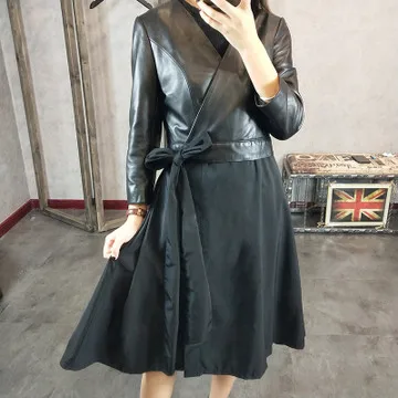 

2019 New Fashion Genuine Sheep Leather Dress Y6