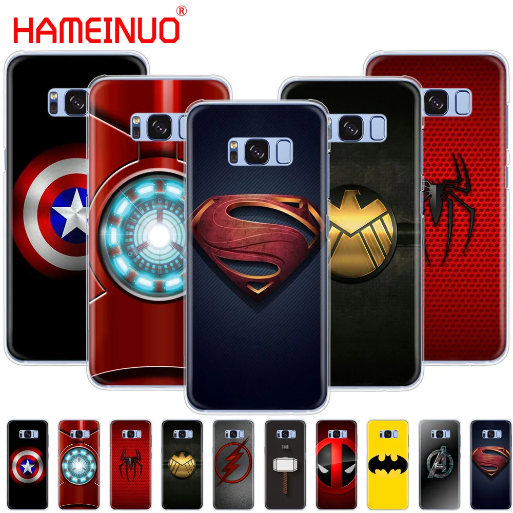 

HAMEINUO the avengers Super hero logo cell phone case cover for Samsung Galaxy S9 S7 edge PLUS S8 S6 S5 S4 S3 MINI
