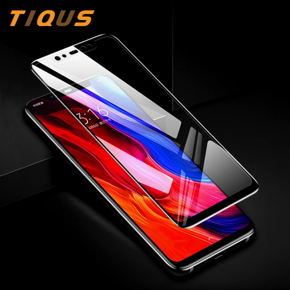 

TIQUS Full Cover Tempered Glass for Xiaomi MI8 Mi 8 SE Lite A1 A2 Lite Max 3 Screen Protector Protective Film for Pocophone F1