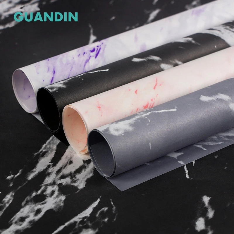 GUANDIN оберточная бумага для красных цветов толстая Мраморная цветочный цветок