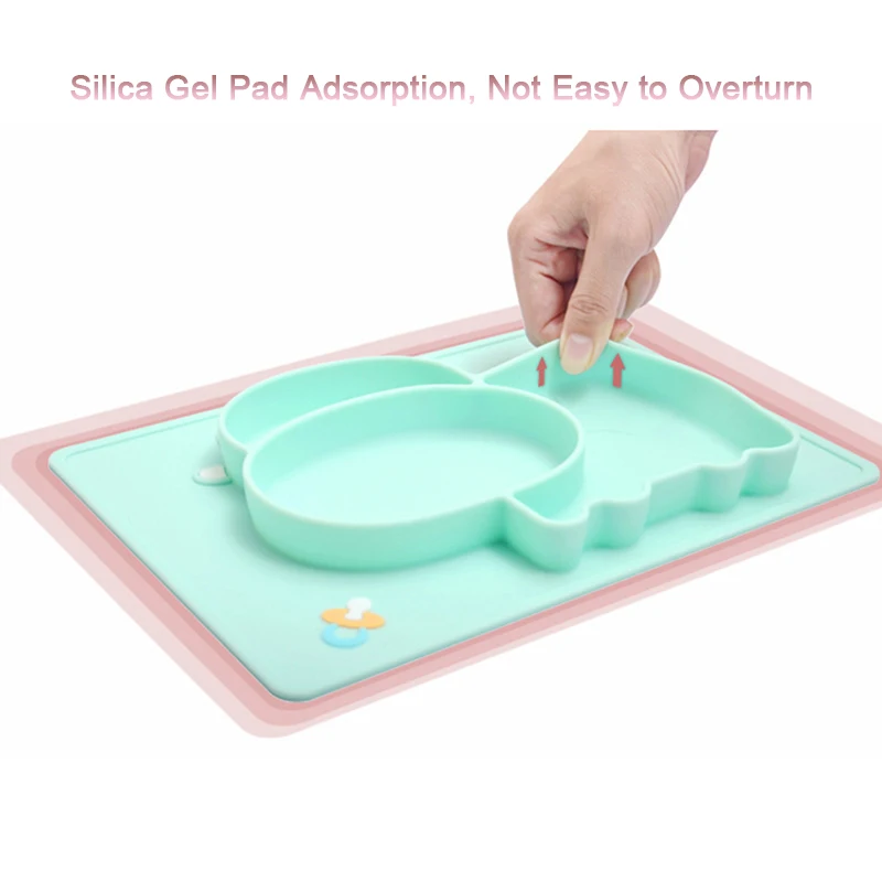 Children Tableware Baby Plate Food Feeding Bowl Dishes with Suction Cup Kids Silicone Container Toddler Dinnerware Placemat Cute Children Tableware Baby Plate Food Feeding Bowl Dishes with Suction Cup Kids Silicone Container Toddler Dinnerware Placemat Cute
