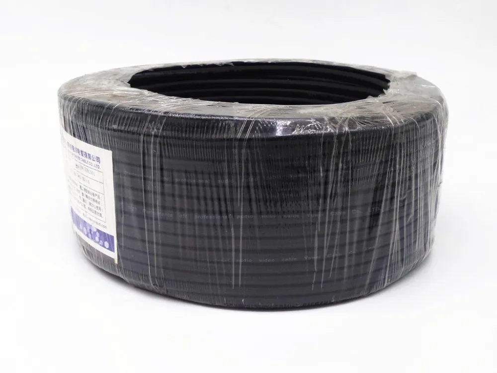 

OD 6mm bulk cable audio cable 2 core with copper mesh shield conductor using 99.99% high purity OFC oxygen free copper 1 meter