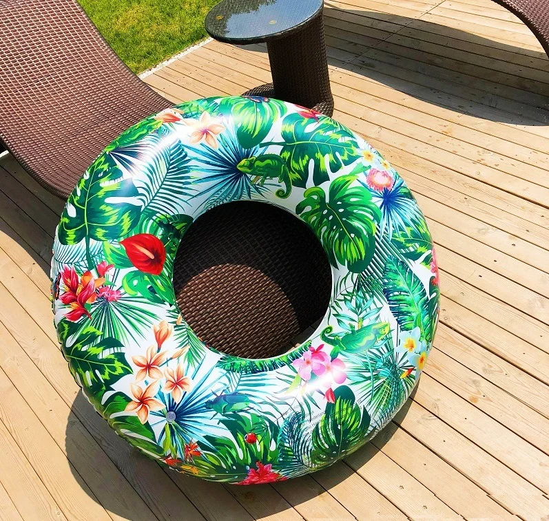 Тропическая Пальмовая трубка 120 см гигантское кольцо для плавания Новейшая летняя надувной для бассейна игрушки водные вечерние надувные матрас Piscina boia