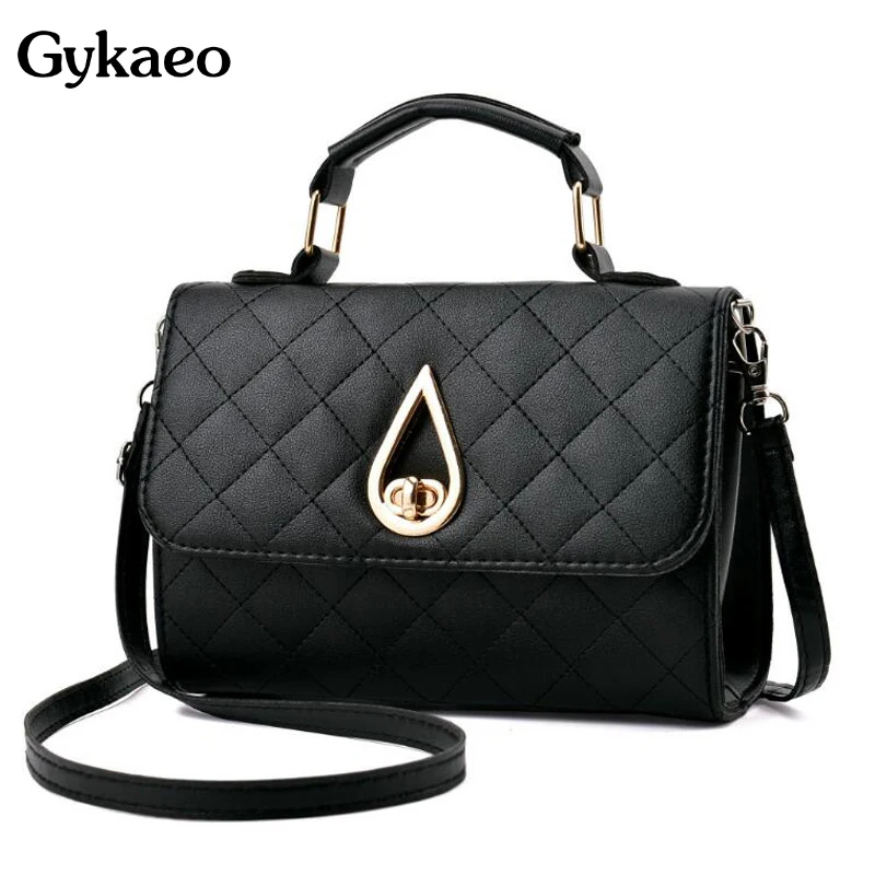 

Gykaeo European and American Style Plaid Small Shoulder Bags Handbags Women Famous Brands PU Leather Messenger Bag Sac A Main