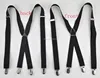 4 clips black colored men's  suspenders for men 2.5cm  women's pants with adjustable suspenders grey ► Photo 1/6