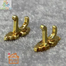 Кукольный домик пластиковый позолоченный крючок для ванной комнаты 1/12 масштабные аксессуары DIY 10 шт brinquedos