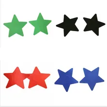 Сексуальный опыт 50 пар(100 шт) звезды Стикини 6 цветов-не чувствительный клей с мягким