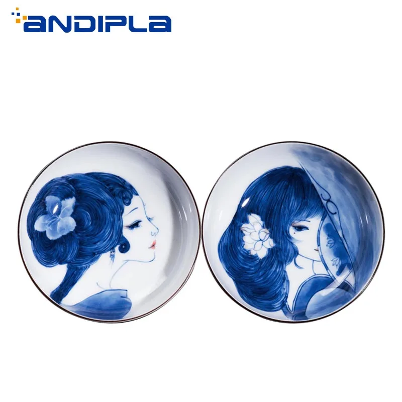 

65ML Jingdezhen Blue and white flowers Porcelain Antiquity Ceramic Porcelain Teacup Chiese Kung Fu Tea Set Handmade Small Cup