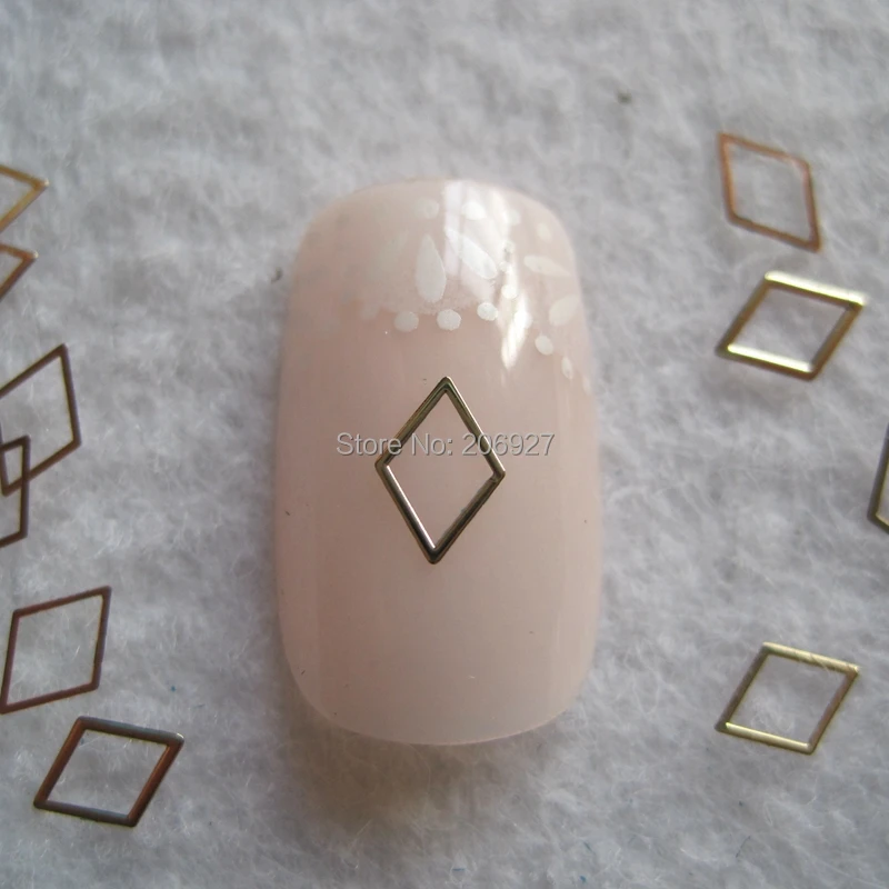 Ms2952 100pcs Gold Cute 4*6mm Diamond Metal Sticker Nail Art Metal