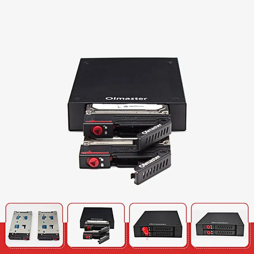 

OImaster Built-in HDD Enclosure 2.5 Multi-Disc Internal Floppy Drive Hard Disk Drive Enclosure Case Metal Box