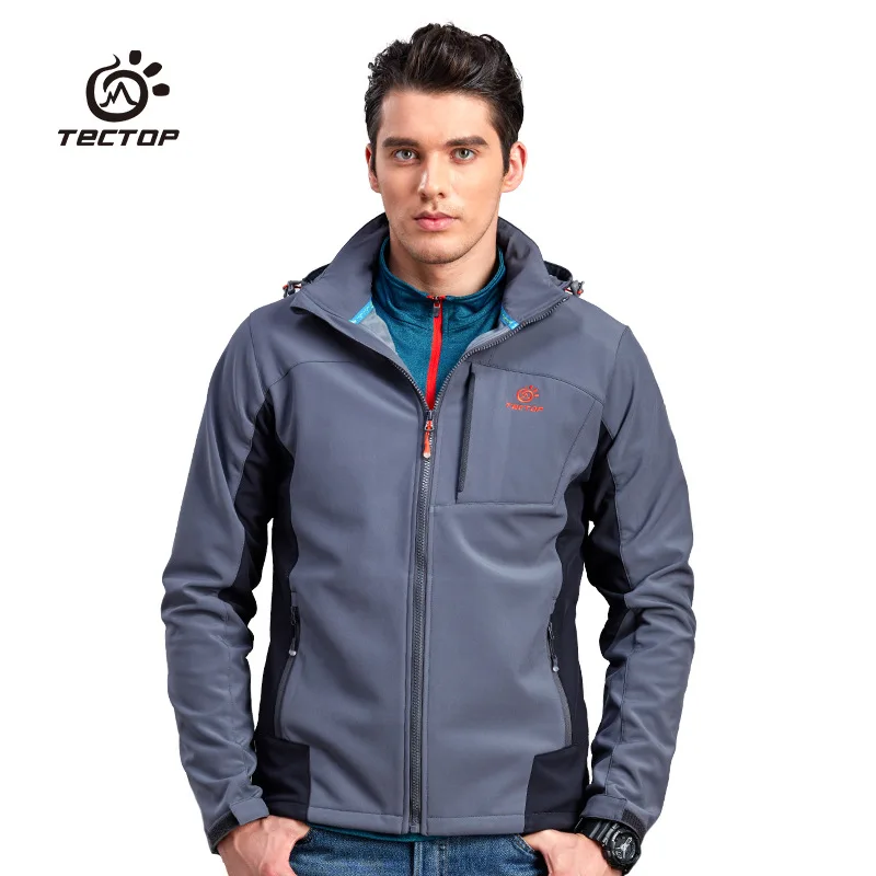 Tectop New Autumn Winter Outdoor Windproof Thermal Men Softshell