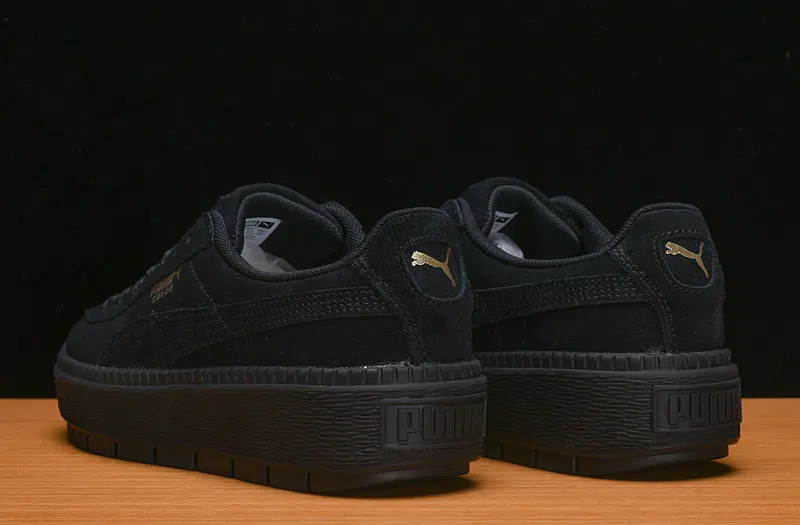 Free shipping PUMA FENTY Suede Cleated Creeper Women's First Generation Rihanna Classic Basket Suede Tone Simple Badminton Shoes