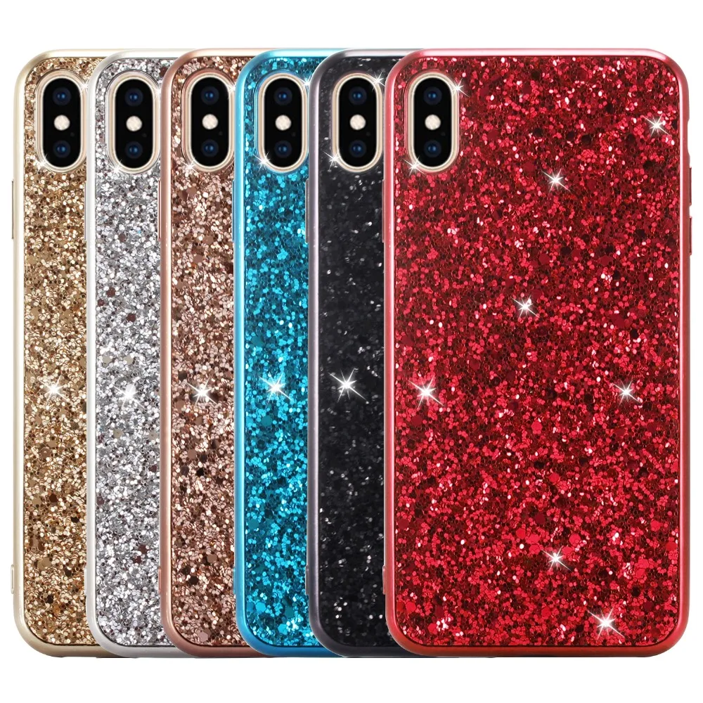 

Luxury Glitter Case for iPhone XR X XS Max Case Bling Bling Sequins Cover For iPhone 7 8 Plus 7Plus 8Plus Soft TPU Fundas Coque