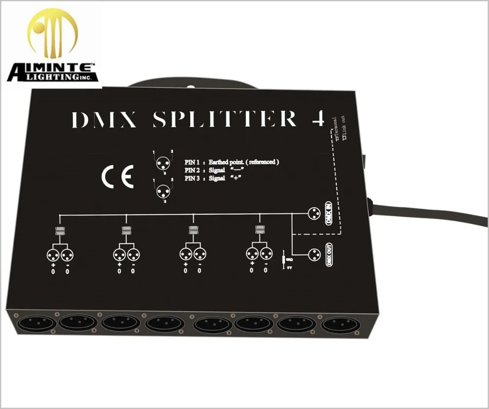 

4ch DMX splitter Professional Stage Lighting Replace DMX512 Signal cable