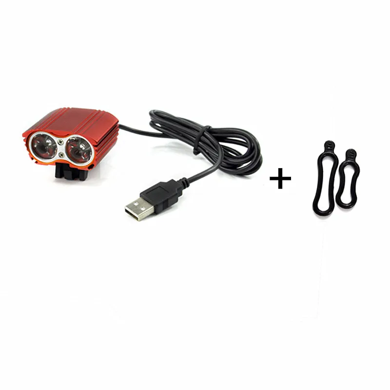 Водонепроницаемый 3000лм XM-L T6 светодиодный велосипедный USB головной светильник Аксессуары для велосипеда - Цвет: LRK2R