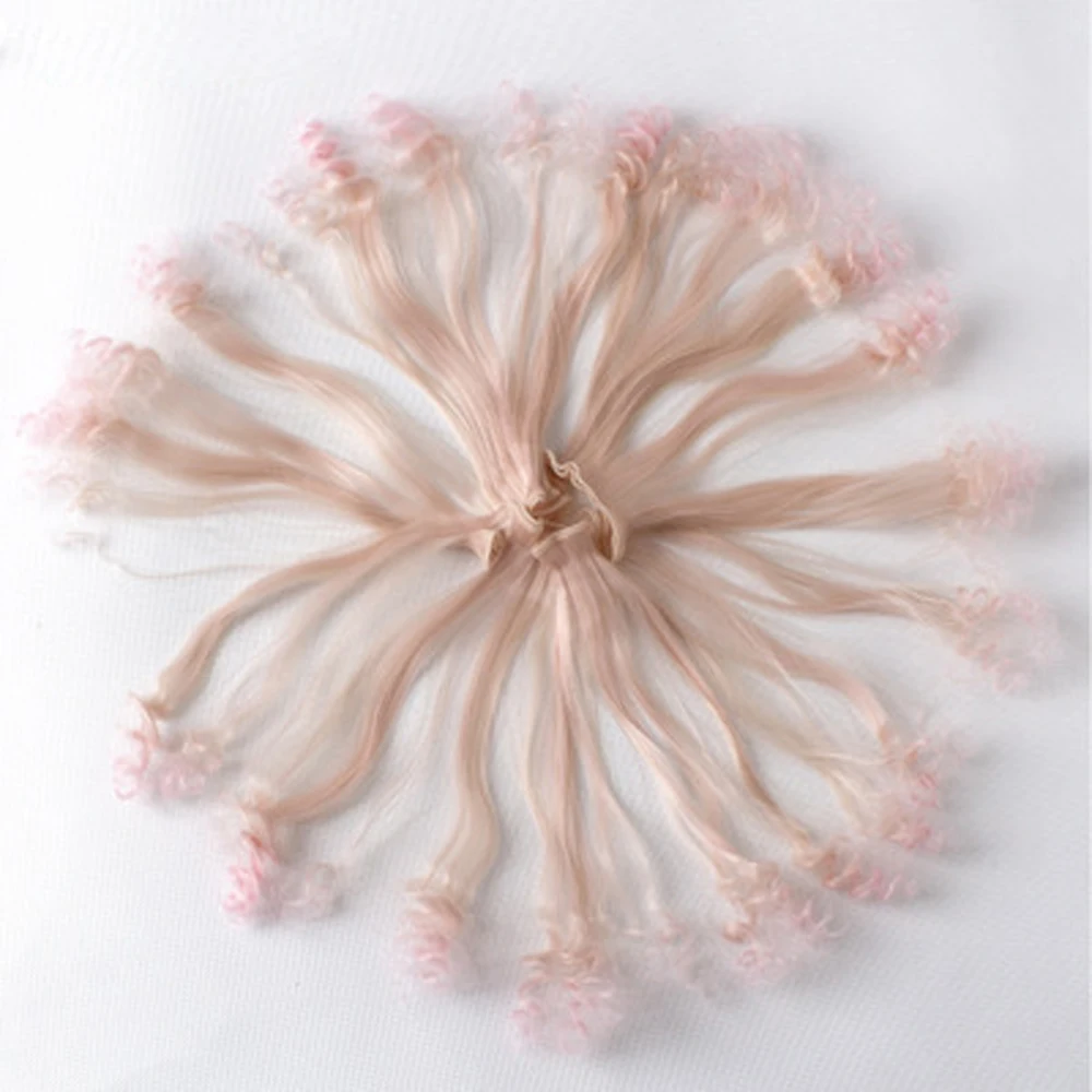 Fashion 15100cm DIY Mini Tresses Doll Wig High-Temperature Material Wave Hair Wig For BJD High-Temperature Doll Accessories