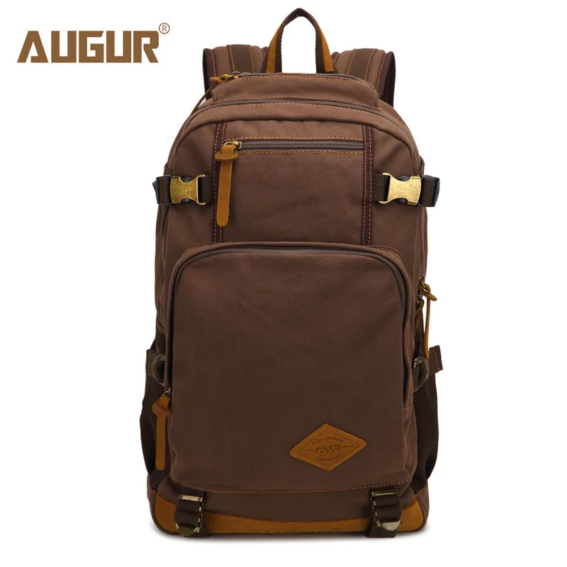AUGUR 2017 Новый Модный Мужской винтажный холщовый рюкзак школьная сумка дорожные