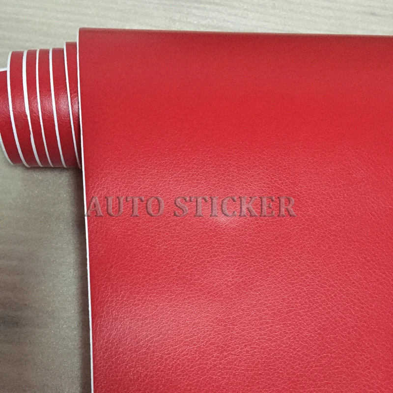 red leather car vinyl wraps 2