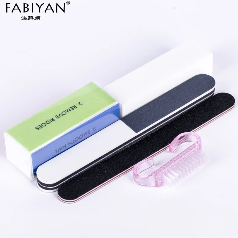 

5pcs Nail Art File Dust Brush Cleaner Buffer Sponge Block Buffing Grit Sand Tip UV Gel Polish Acrylic Manicure Pedicure Tool Set