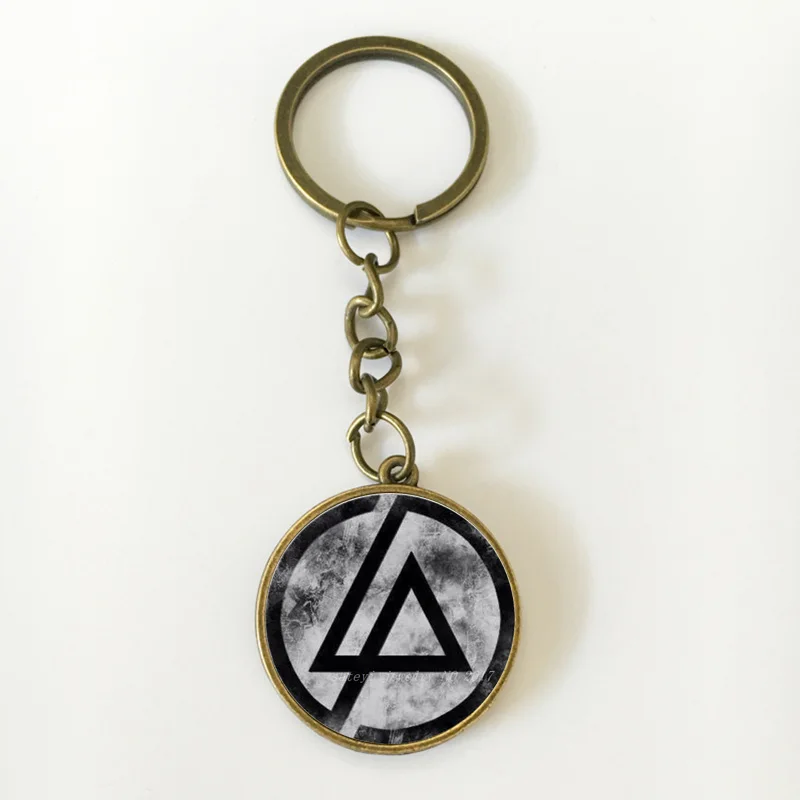 Suteyi, модные, новые, американские, с логотипом Linkin Park, длинные цепочки, держатель для ключей, стеклянный кабошон, подвеска, брелок на цепочке, ювелирные изделия для фанатов - Цвет: K14