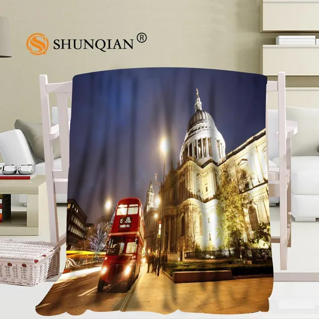 London Street Blanket Soft DIY Sofa Bed Throw Blanket Kid Adult Warm