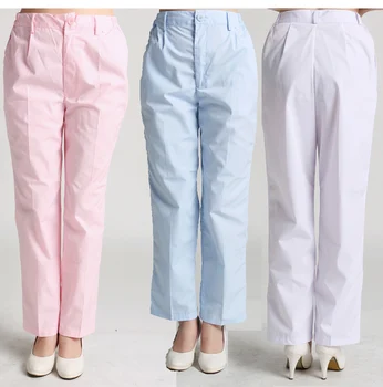 

2017 New Arrival Doctor Nurse Bottoms Suits Hospital Nurses Pants Medical Half Elastic Long Trousers Workwear