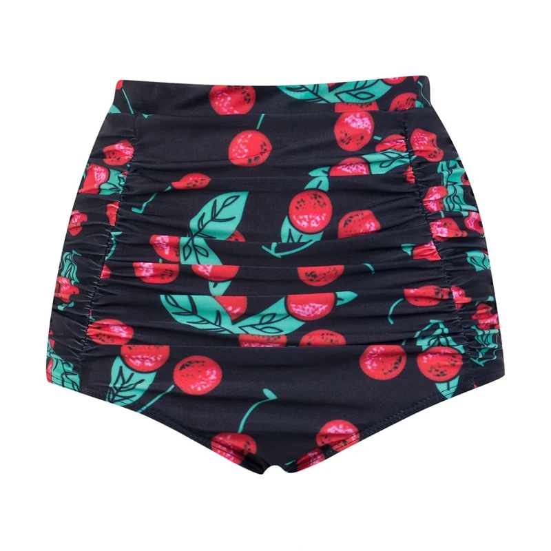 

New Ptinting Sexy Floral Women's Bikini High Waist Bottom Thongs Bathing Beachwear Swimwear Bandage