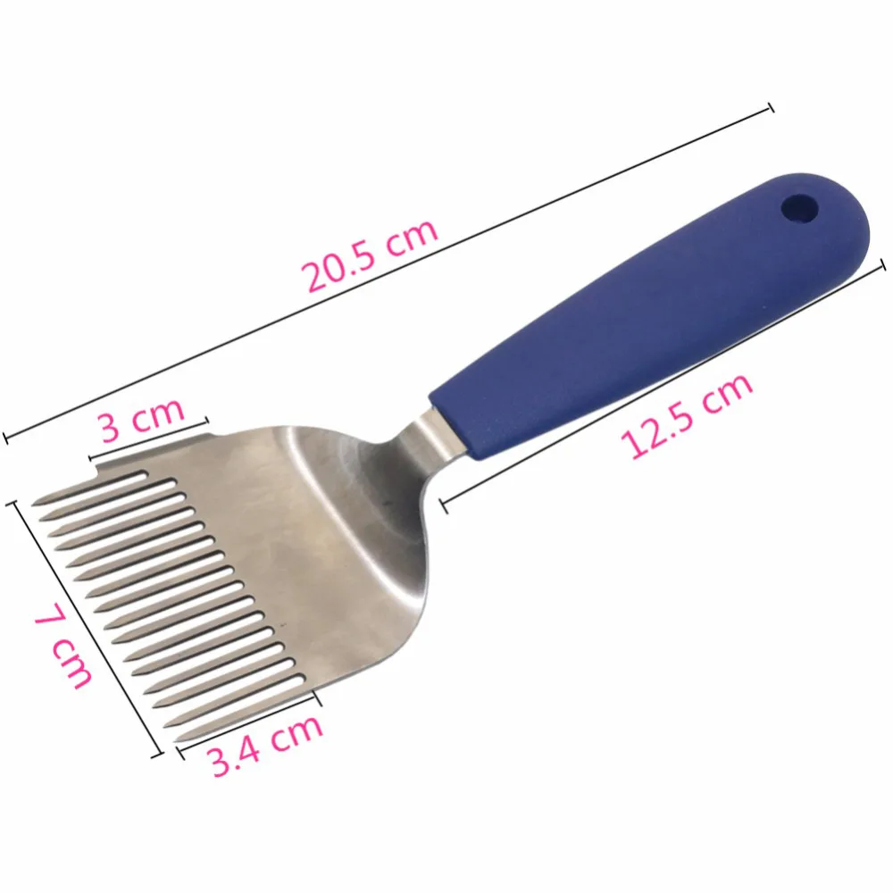 16Pin honey fork with side scraper stainless steel honey knife shovel honeycomb hive uncapping tool