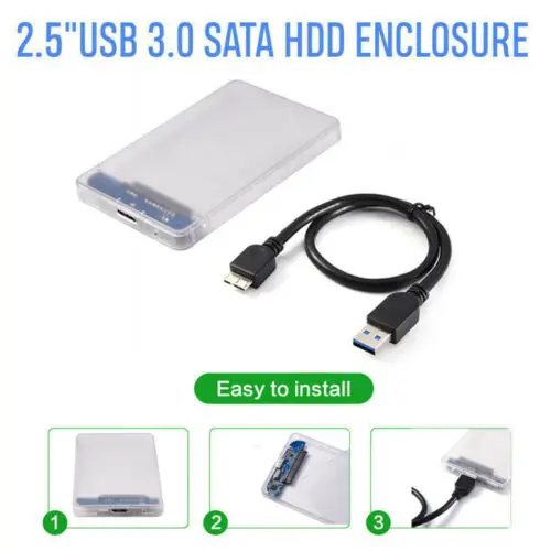 USB 3.0 SATA 2.5 Inch Hard Drive External Enclosure HDD Mobile Disk Box Case For Laptop PC