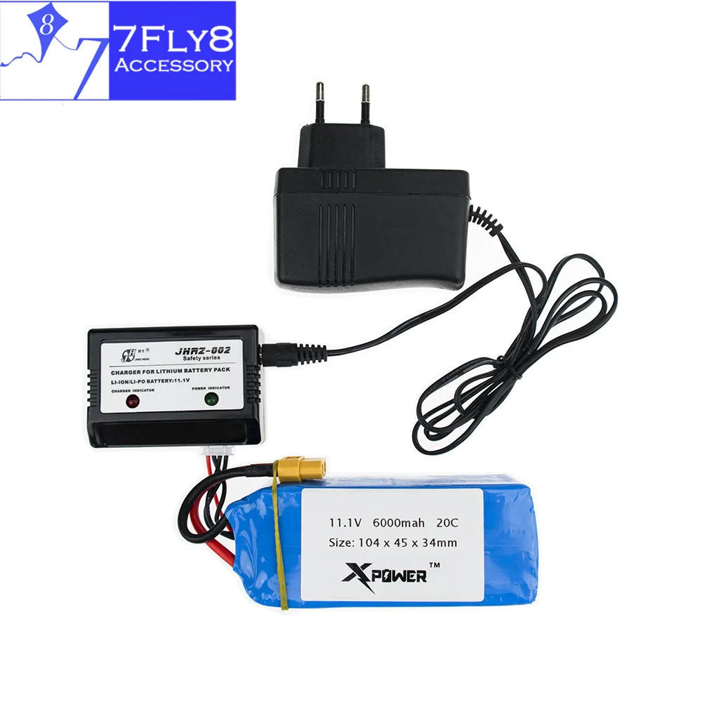 

1pcs XK X380 11.1V 6000mAh 20C Lipo Battery and charger for XK X380-A X380-B X380-C rc Quadcopter Helicopter