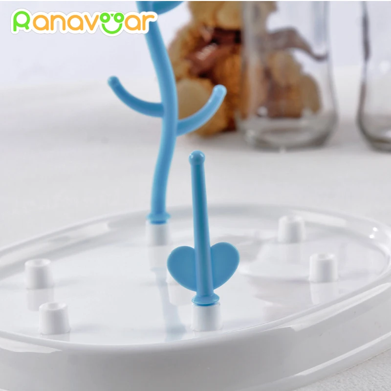 Useful Baby Bottle Drying Rack Simple Tree Shape Cleaning Dryer Drainer Detachable Useful Infant Milk Cup Nipple Pacifier Holder