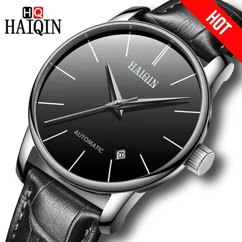HAIQIN мужские часы Модный Топ бренд автоматические механические деловые