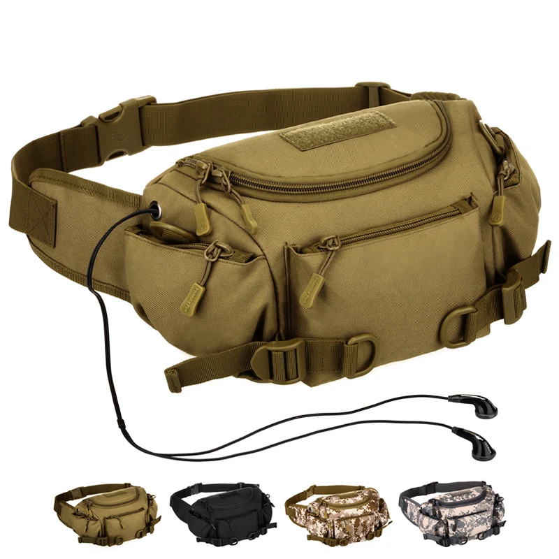 Koop Militaire Aanval Riem Hip Bum Sling Borst Schoudertas Reizen Riding Multi Capaciteit Hoge Kwaliteit Mannen Nylon Fanny Taille pack