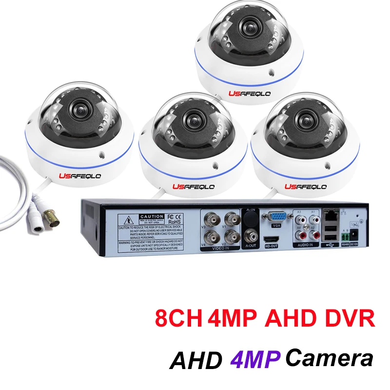 4MP AHD Surveillance Camera System 8channel 4MP AHD DVR IR Night Vision