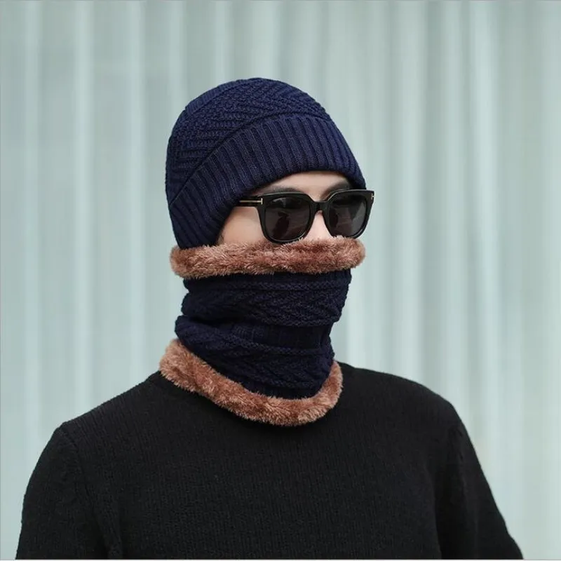 Зимняя шапка Skullies Beanies шапки зимние для мужчин и женщин шерстяной шарф Балаклава