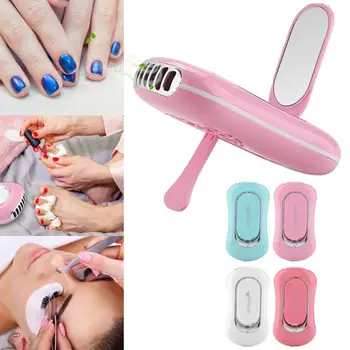 

Mini Fan Eyelash Manicure Dryer Blower False Eyelashes Extension Dryer with Makeup Mirror