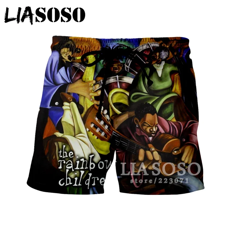 LIASOSO Летняя мода Для мужчин Для женщин шорты 3D принт певица принц Роджерс Нельсон пляжные Фитнес Повседневное Забавный Хип-хоп шорты A042-14