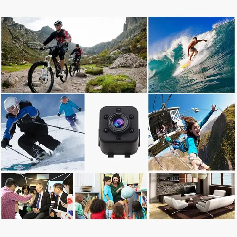

Mini 155 Degree Lens Camera Full HD 1080P Camcorder Waterproof Sport DV Video Recorder Loop Recording Motion Detection Webcam