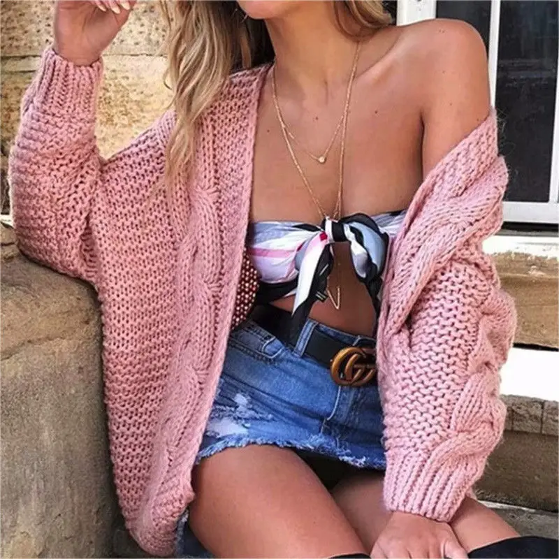 

Women Ladies Autumn Winter Fashion Sweater Coats Long Sleeve Slim Formal Cardigan Coat Open Front Jacket Top