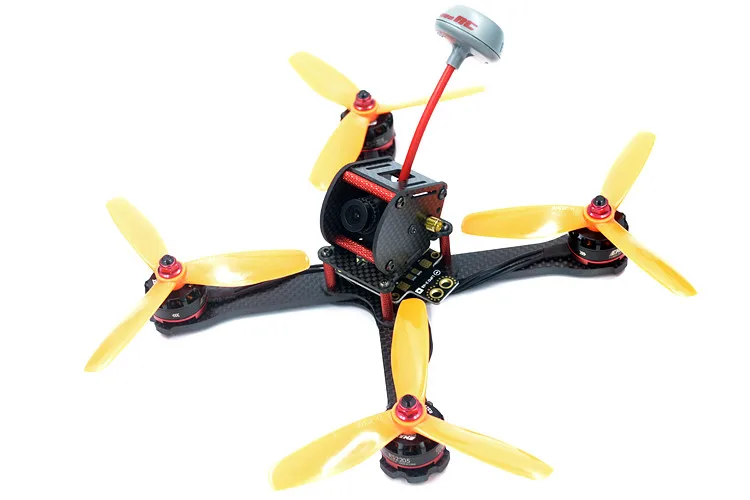 DIY FPV mini racing drone QAV X4 GS 4 &quot170 мм Квадрокоптер 3K рамка из чистого углеволокна 3/4
