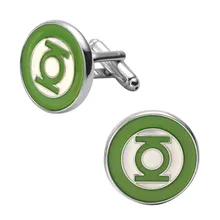 Men’s shirts Cufflinks high-quality copper material Superhero Green Lantern Cufflinks 2 pairs of packaging for sale