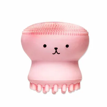 

Lovely Cute Animal Small Octopus Shape Silicone Facial Cleanser Cleaning Brush Deep Pore Cleaning Exfoliator Face Washing Brush