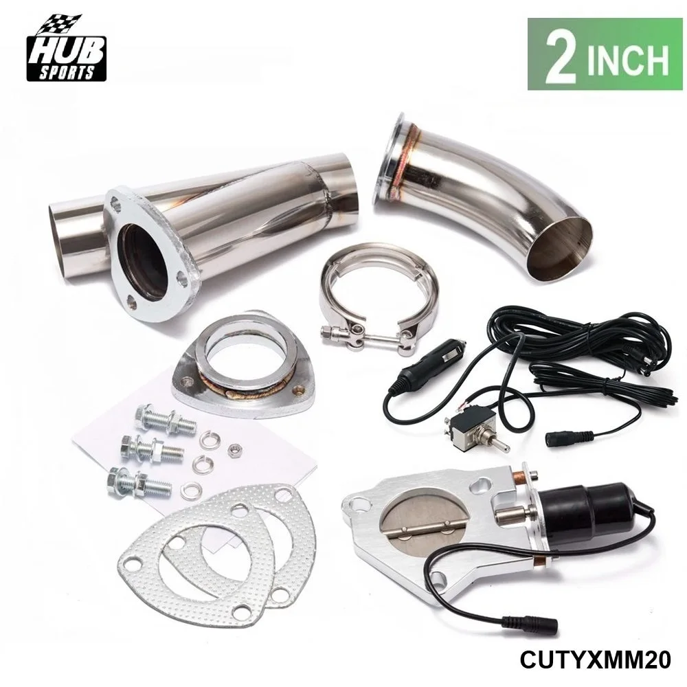 2" ELECTRIC EXHAUST CATBACK/DOWNPIPE CUTOUT VALVE SYSTEM KIT W/O Switch