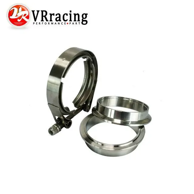 

VR RACING - 3.25" SUS 304 Steel Stainless Exhaust V Band Clamp Flange Kit V-band Vband Male Female Design VR-VCN325+VFM325