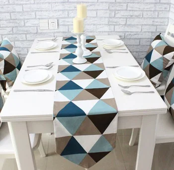 

Canvas Triangle Gemoetric Rustic Home Decor table runner 4 Size for choose
