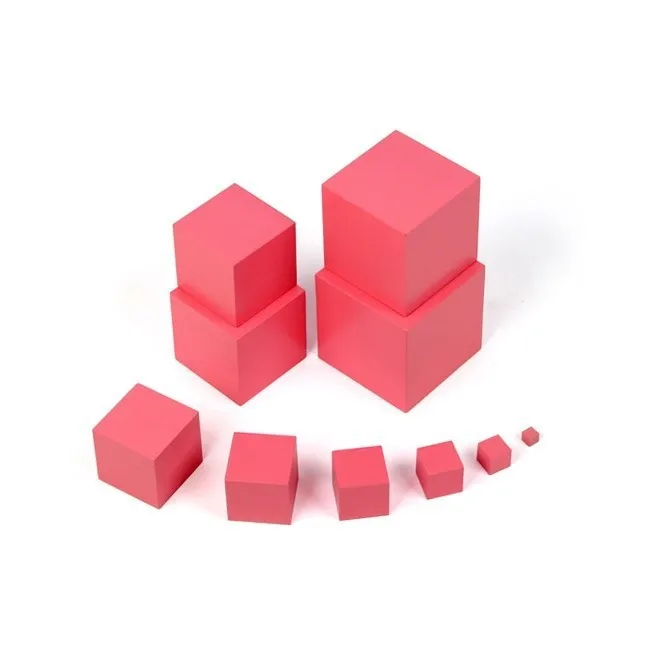1set/10pcs Professional edition Wooden Pink Tower Toy 1-10cm 1.5kg Educational Baby Montessori Building Blocks.Teaching Game baby-building-blocks