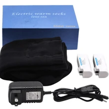 3,7 V Электрический носок Спорт с подогревом литиевая батарея черный холодный зимний для мужчин и женщин