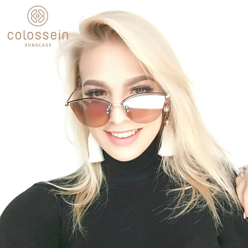 

COLOSSEIN Cat Eye Sunglasses Women Classic Fashion Retro Sun Glasses For Men Outdoor Eyewear Driving Oculos Gafas De Sol UV400