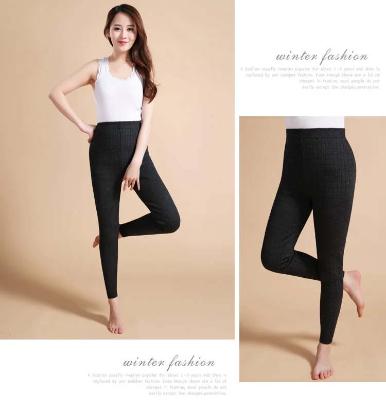 Hot Sales 2020 Women's Autumn And Winter Trendy Warm Leggings Female Elastic Cashmere Casual Pants Fashion Ribbed Pants tiktok leggings amazon
