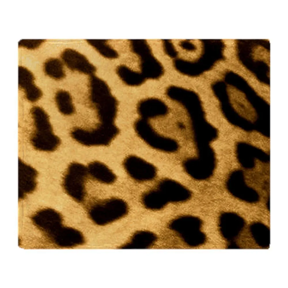Personalized Jaguar Print Soft Fleece Throw Blanket Cover Throw Over